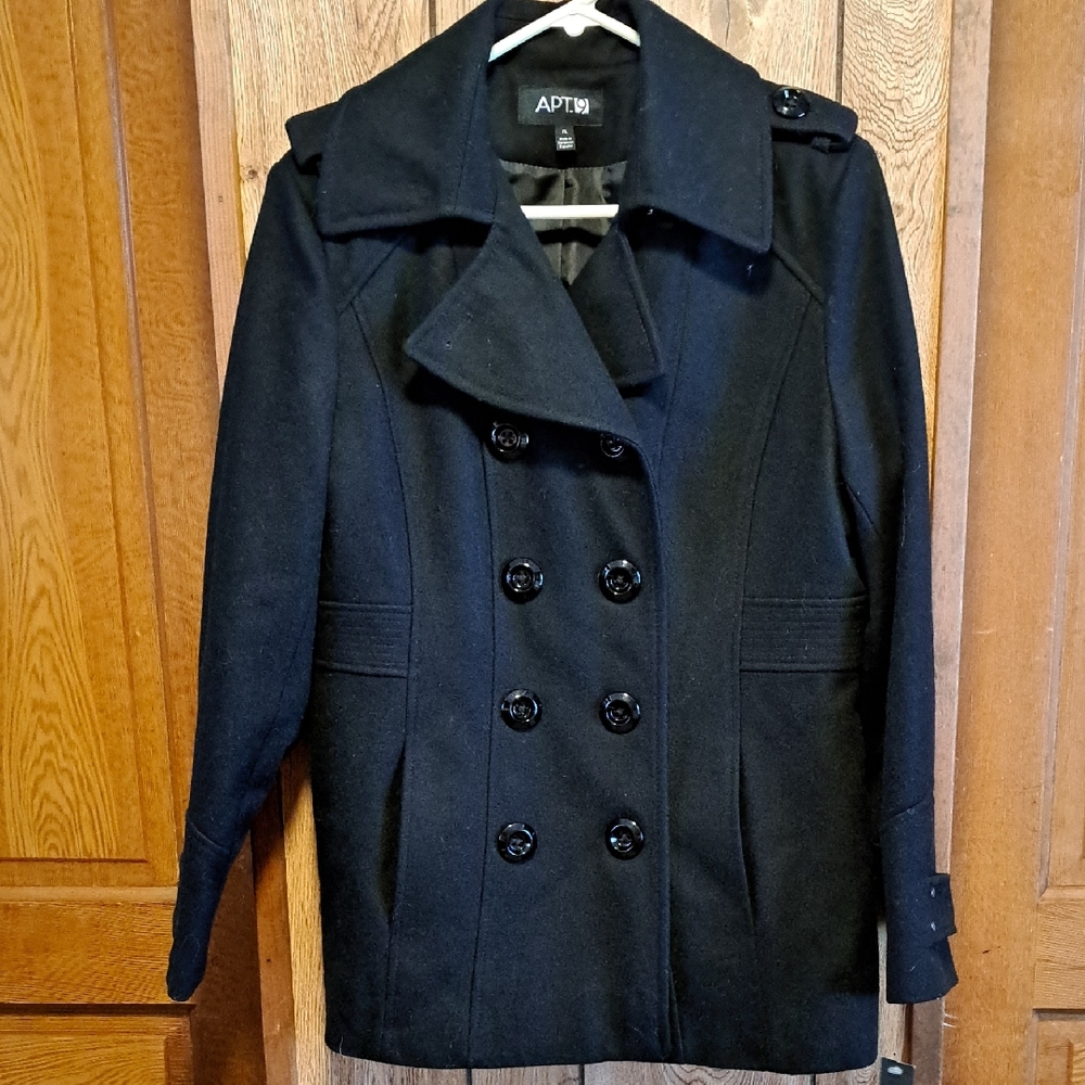 Apt. 9 Women's Elegant Black Peacoat Size XL  NWT